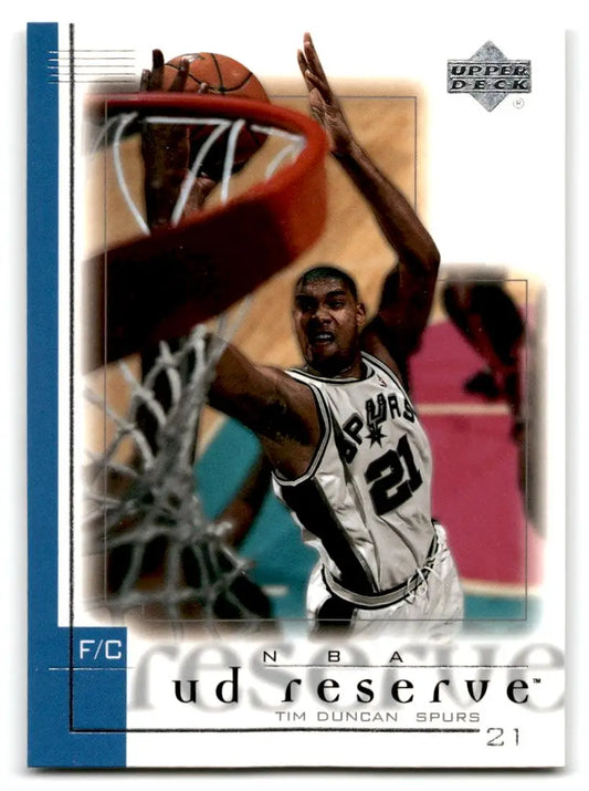2000-01 UD Reserve #73 Tim Duncan - Trading Cards