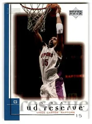 2000-01 UD Reserve #79 Vince Carter trading card in mint condition