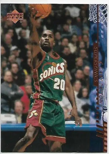 Gary Payton basketball card 2000-01 Upper Deck #156 in original gloss condition