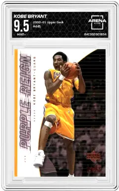 Graded Upper Deck Kobe Bryant basketball card from 2000-01 Basketball Arena Club