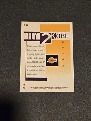 Kobe Bryant basketball card from 2000-01 Upper Deck Victory series