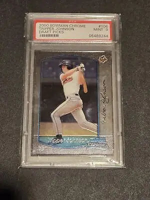Graded 2000 Bowman Chrome Draft Picks Tripper Johnson baseball card PSA 9
