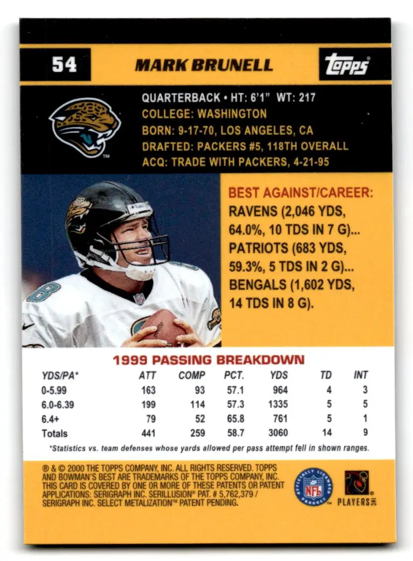2000 Bowman’s Best #54 Mark Brunell - Trading Cards