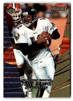 Football player in action on 2000 Collector’s Edge Supreme Tony Banks trading card