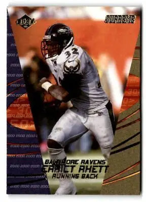 Football trading card of Errict Rhett from 2000 Collector’s Edge Supreme series