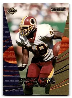 Stephen Davis 2000 Collector’s Edge Supreme trading card showcasing NFL highlights