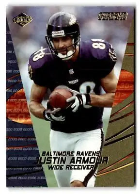 Football card featuring Justin Armour from 2000 Collector’s Edge Supreme trading cards