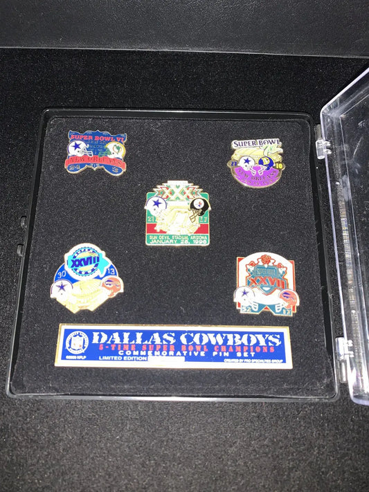 Dallas Cowboys 5 Time Super Bowl Champions Commemorative Pin Set, limited edition