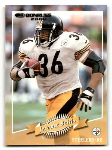 Jerome Bettis Pittsburgh Steelers football card with original gloss from 2000 Donruss