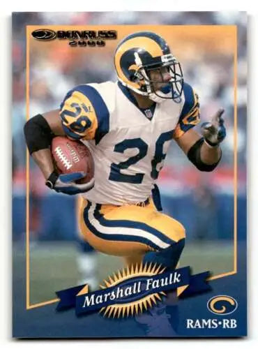Marshall Faulk 2000 Donruss original gloss St. Louis Rams football card EX/NM