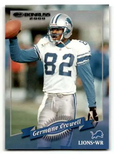 Germane Crowell Detroit Lions football card with original gloss from 2000 Donruss set
