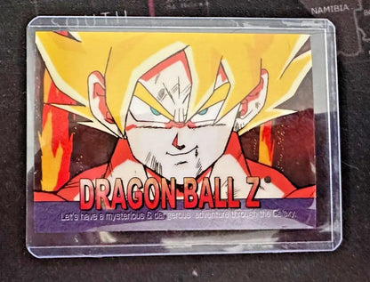 Dragon Ball Z card featuring Super Saiyan Goku etched foil rare collectible
