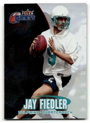Jay Fiedler Miami Dolphins original gloss football card 2000 Fleer Gamers #89