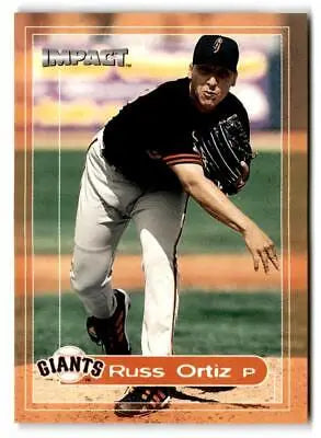 Russ Ortiz baseball card from 2000 Fleer Impact trading cards collection