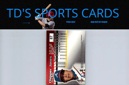 Chipper Jones baseball card from the 2000 Fleer Mystique trading cards collection
