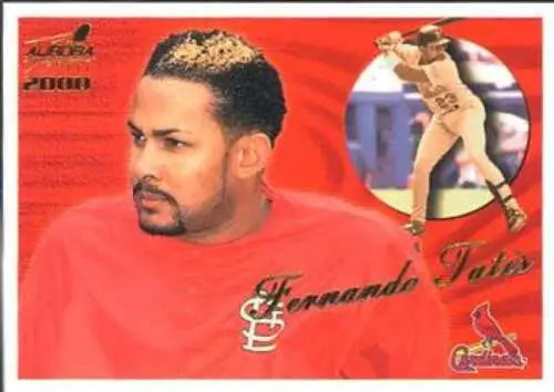 Fernando Tatis 2000 Pacific Aurora baseball card with original gloss, Cardinals memorabilia