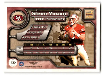 2000 Pacific Aurora #130 Steve Young - Trading Card