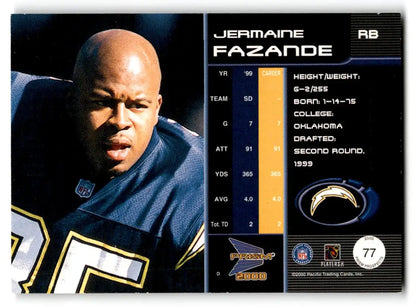 2000 Pacific Prism Prospects #77 Jermaine Fazande - Trading Card