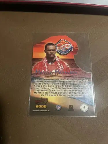 Marvin Harrison 2000 Pacific Pro Bowl Football Card Die Cut #4 - SC7877 for collectors