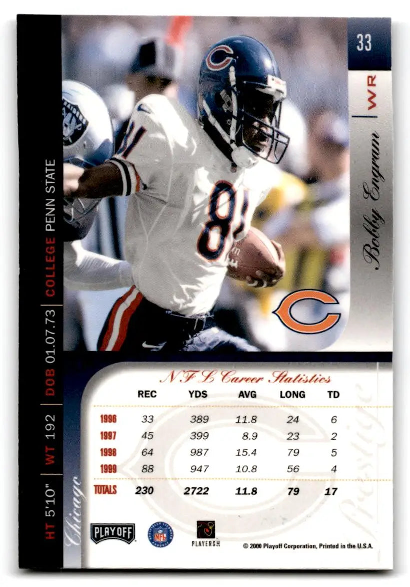 2000 Playoff Prestige #33 Bobby Engram - Trading Card