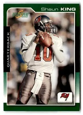 2000 Score #195 Shaun King trading card features the NFL quarterback in action