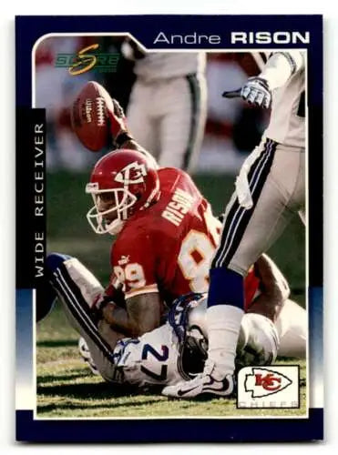 Original gloss 2000 Score #95 Andre Rison Kansas City Chiefs football card EX/NM
