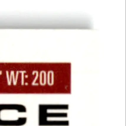 Red label with WT 200 for 2000 Score Football Jerry Rice San Francisco 49ers