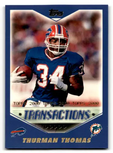 Thurman Thomas football card 2000 Topps #102 original gloss Dolphins collectible