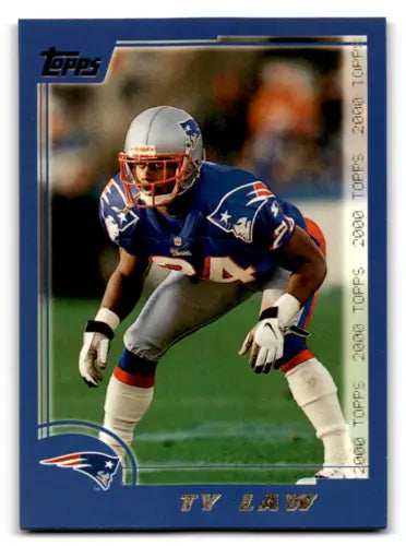 2000 Topps #109 Ty Law football card in NM condition, a sought-after original gloss collectible