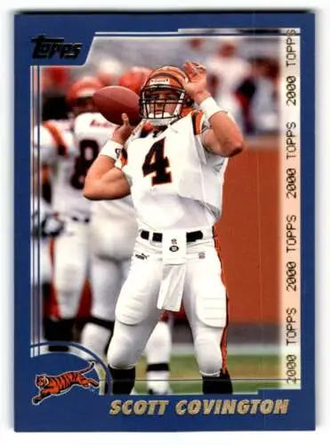 Scott Covington Cincinnati Bengals football card with original gloss 2000 Topps #137