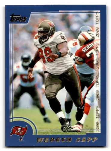 Warren Sapp football card original gloss from 2000 Topps #150 Buccaneers Simply Sandoval