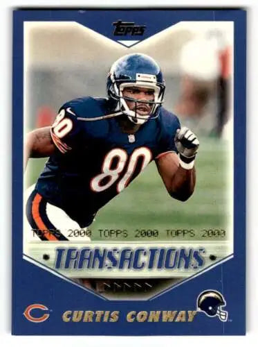 Curtis Conway San Diego Chargers football card with original gloss 2000 Topps #16