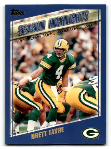 Brett Favre football card featuring original gloss from 2000 Topps #324 Packers