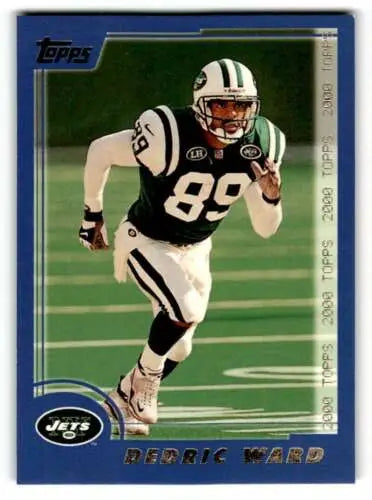 2000 Topps #9 Dedric Ward New York Jets football card with original gloss design