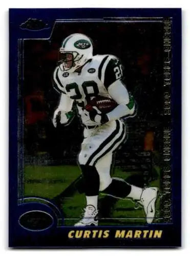 2000 Topps Chrome #115 Curtis Martin New York Jets football card with original gloss