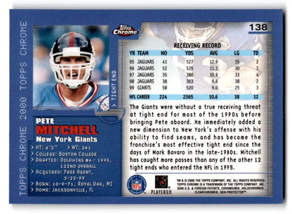 2000 Topps Chrome #37 Pete Mitchell - Trading Cards