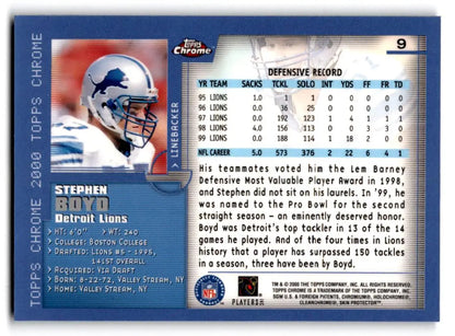 2000 Topps Chrome #9 Stephen Boyd - Trading Card