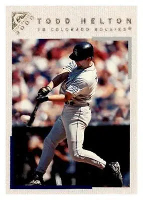 Todd Helton 2000 Topps Gallery #60 trading card featuring the baseball legend