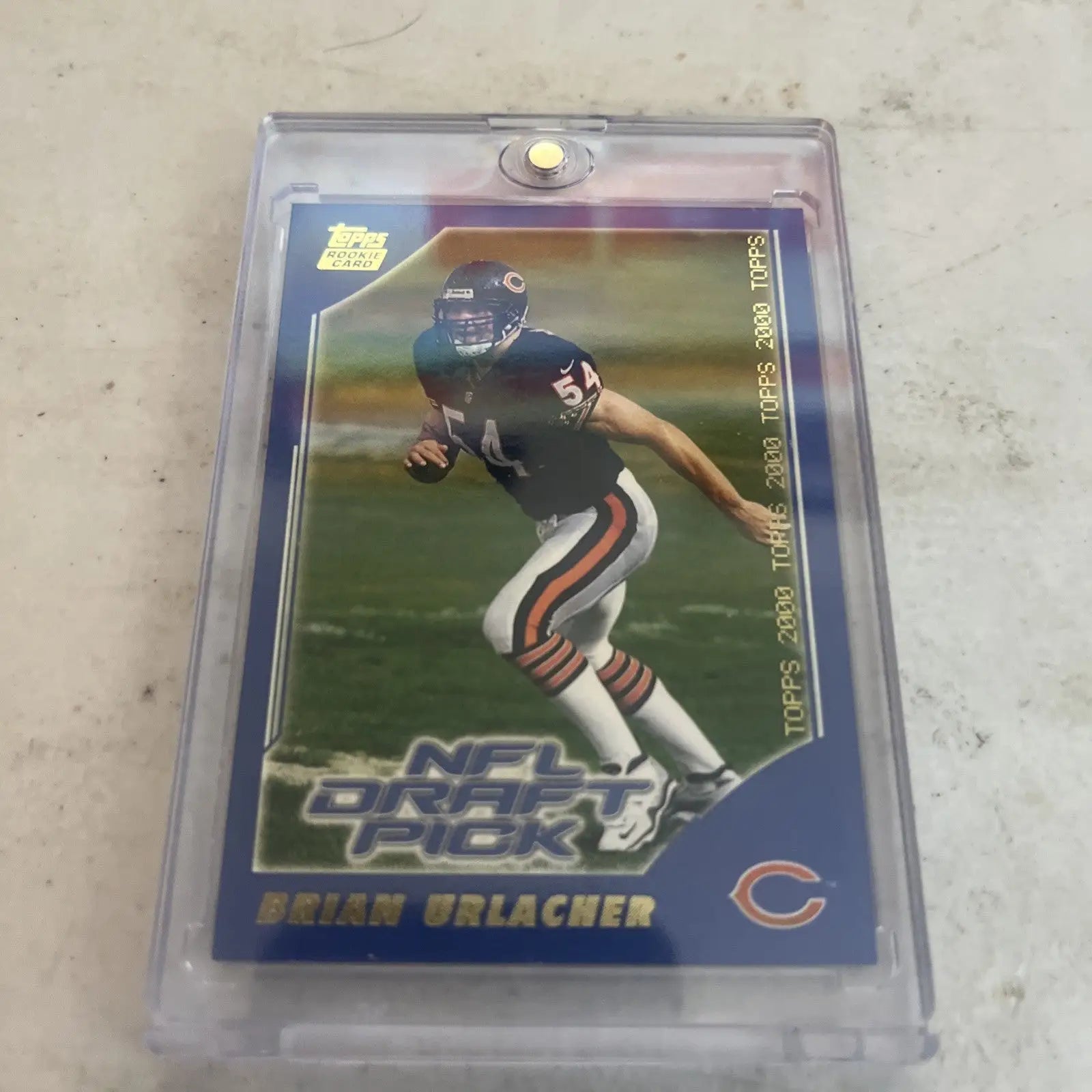 Brian Urlacher trading card from 2000 Topps Collection NFL Draft Pick #383 RC HOF
