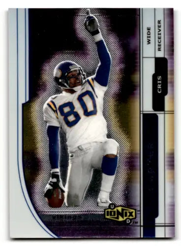 Cris Carter football card 2000 UD Ionix #33 with original gloss and Vikings ID:61613