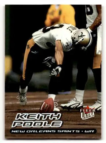 Keith Poole 2000 Ultra #141 Orleans Saints Football card with original gloss finish