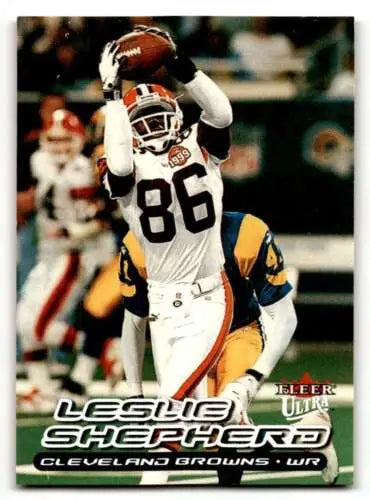 Original gloss 2000 Ultra #151 Leslie Shepherd Cleveland Browns Football Card EX/N