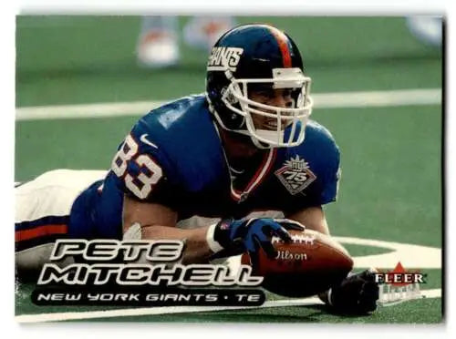 2000 Ultra #182 Pete Mitchell New York Giants Football Card with original gloss