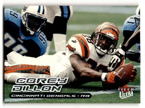 Corey Dillon Cincinnati Bengals football card with original gloss 2000 Ultra #29