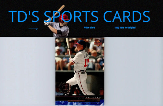 Baseball card of Chipper Jones from 2000 Upper Deck trading cards collection