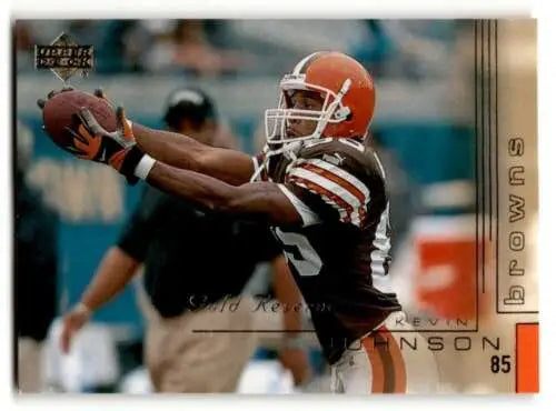 2000 Upper Deck Gold Reserve Kevin Johnson Football Trading Card with original gloss