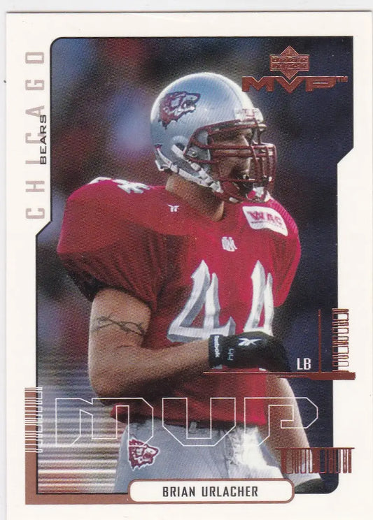 Football trading card of Kansas City Chiefs player in red, featuring Upper Deck MVP design