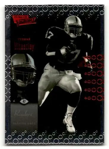 Football trading card featuring 2000 Upper Deck Ultimate Victory Tyrone Wheatley Oakland Raiders