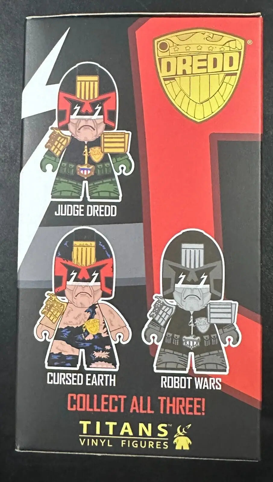 Judge Dredd vinyl figure collection box from 2000AD Titans Judge exclusive edition