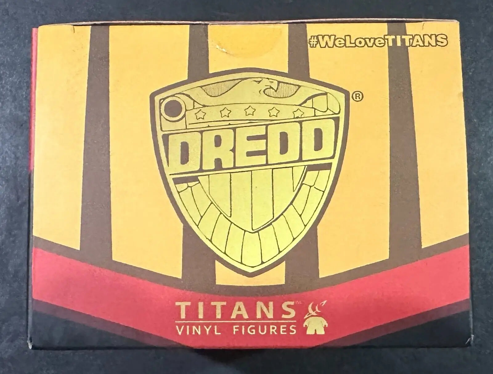 Dredd Titans vinyl figure box for 2000AD Titans Judge Dredd Cursed Earth Version